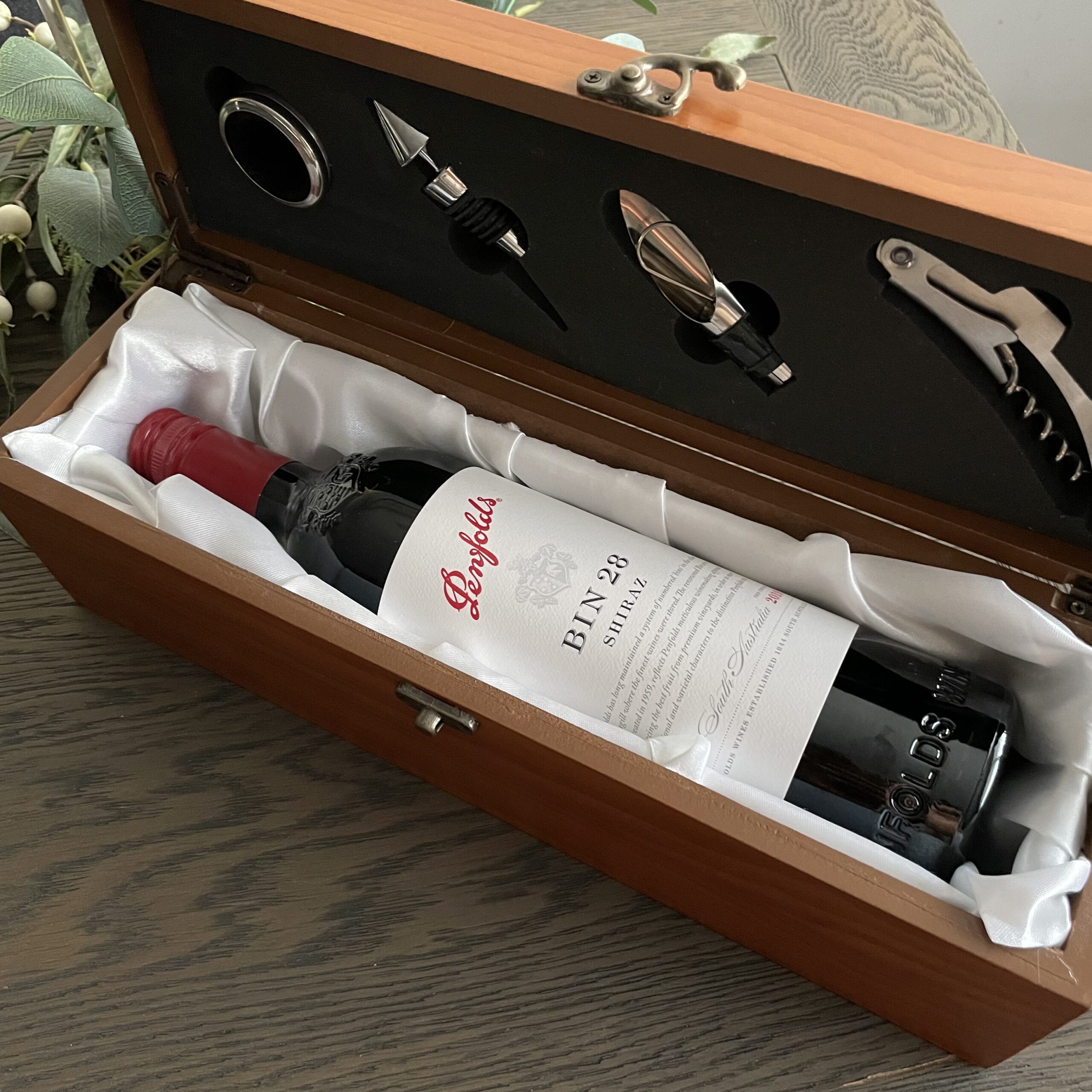 Wine box with tools
