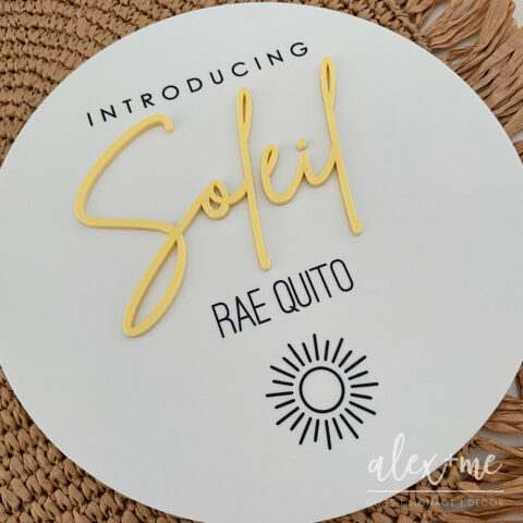 Sun Name Plaque