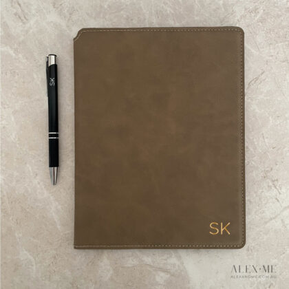 Personalised Portfolio Notebook monogram